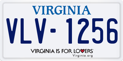 VA license plate VLV1256