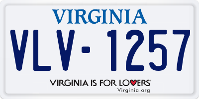 VA license plate VLV1257
