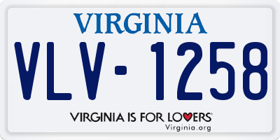 VA license plate VLV1258