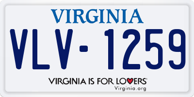 VA license plate VLV1259