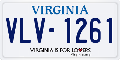 VA license plate VLV1261