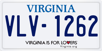 VA license plate VLV1262