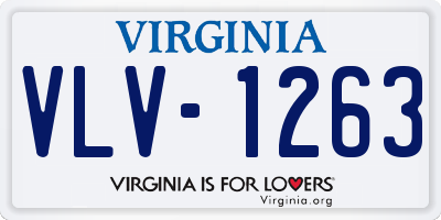 VA license plate VLV1263