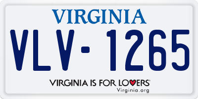 VA license plate VLV1265