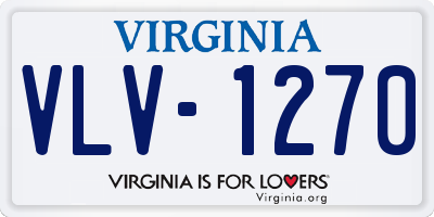 VA license plate VLV1270