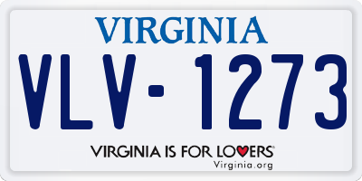 VA license plate VLV1273