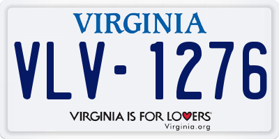 VA license plate VLV1276