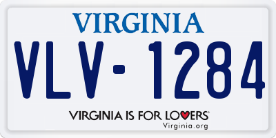 VA license plate VLV1284