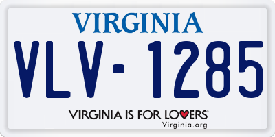 VA license plate VLV1285