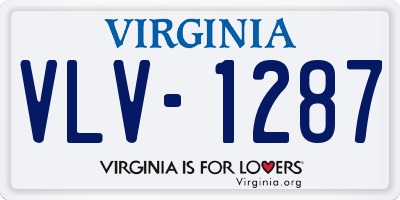 VA license plate VLV1287