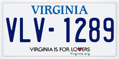 VA license plate VLV1289