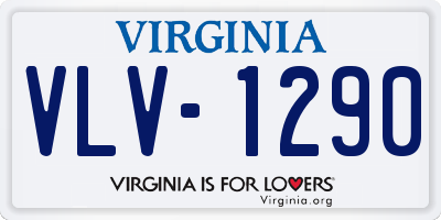 VA license plate VLV1290