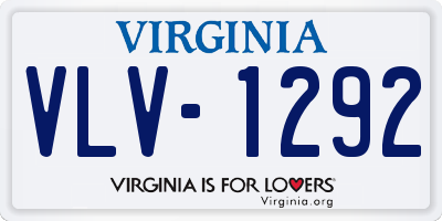 VA license plate VLV1292