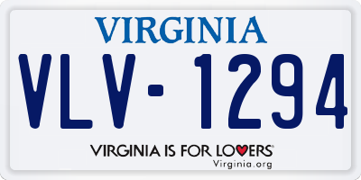 VA license plate VLV1294