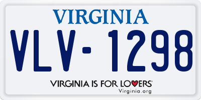 VA license plate VLV1298