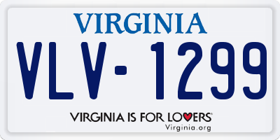 VA license plate VLV1299