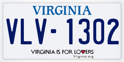 VA license plate VLV1302