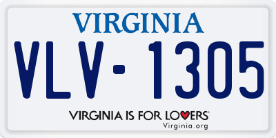 VA license plate VLV1305