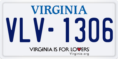 VA license plate VLV1306