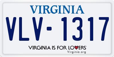 VA license plate VLV1317