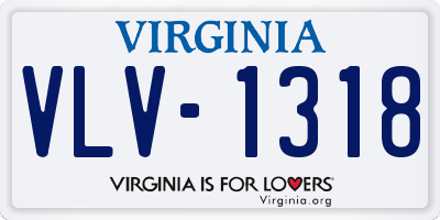 VA license plate VLV1318