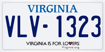 VA license plate VLV1323