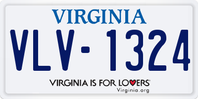 VA license plate VLV1324