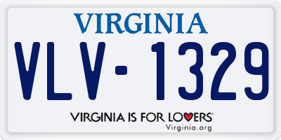 VA license plate VLV1329