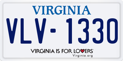 VA license plate VLV1330