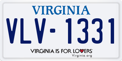 VA license plate VLV1331