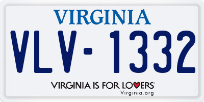 VA license plate VLV1332