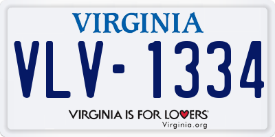 VA license plate VLV1334