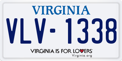 VA license plate VLV1338