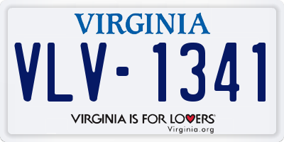 VA license plate VLV1341