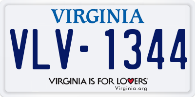 VA license plate VLV1344