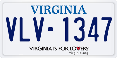 VA license plate VLV1347