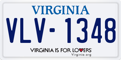 VA license plate VLV1348