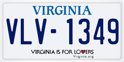 VA license plate VLV1349