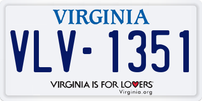 VA license plate VLV1351