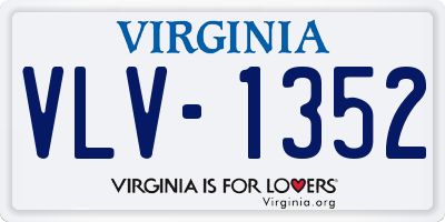 VA license plate VLV1352