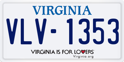 VA license plate VLV1353