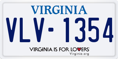 VA license plate VLV1354