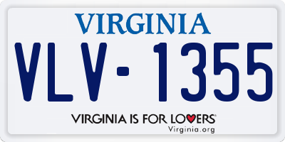 VA license plate VLV1355