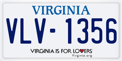 VA license plate VLV1356