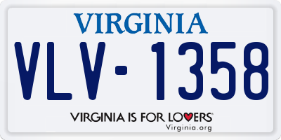 VA license plate VLV1358