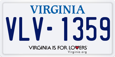 VA license plate VLV1359