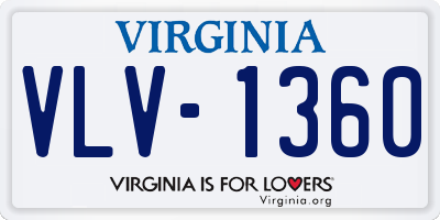 VA license plate VLV1360