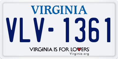 VA license plate VLV1361