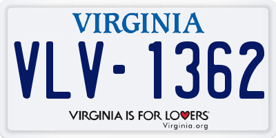 VA license plate VLV1362