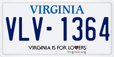 VA license plate VLV1364